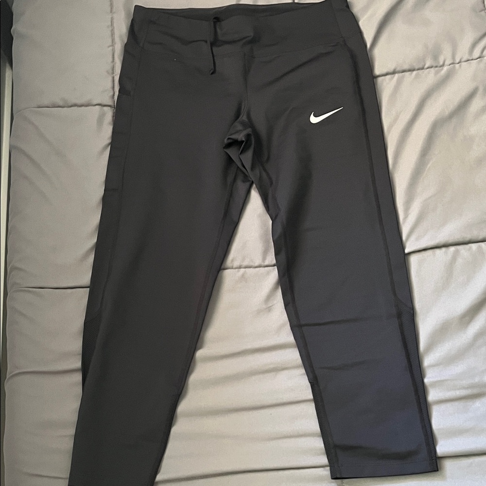 Nike Black Leggings with White Swoosh